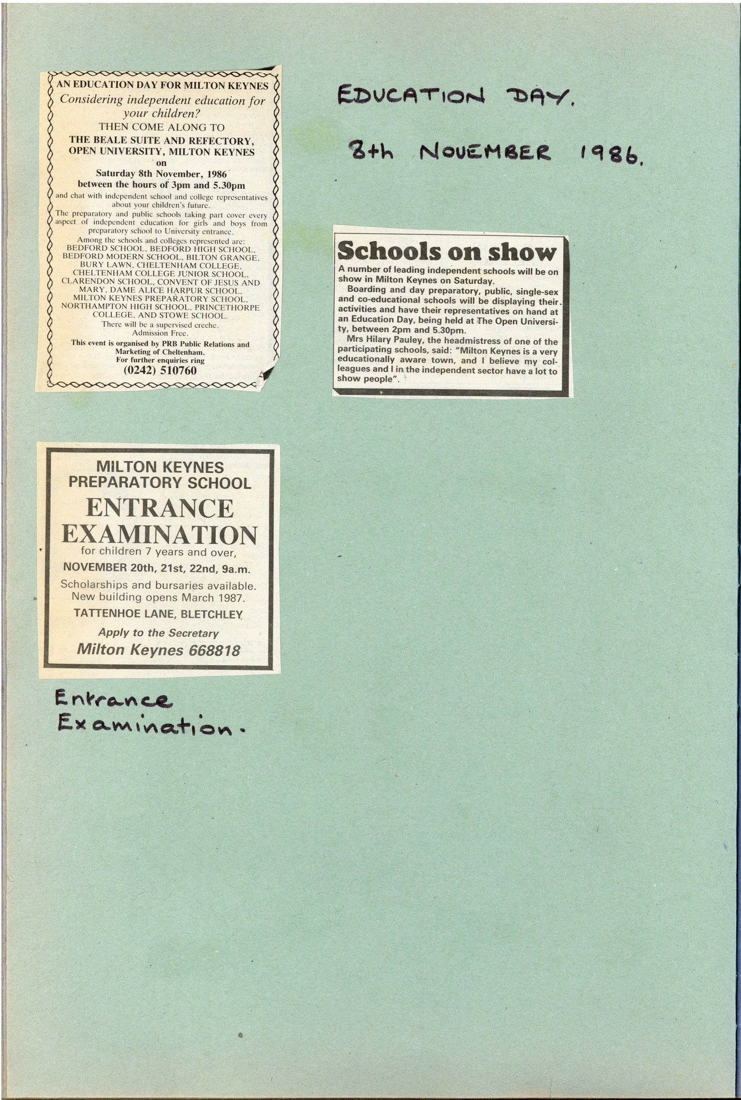 1986 First Prospectus and Media